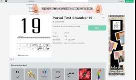 
							         Portal Test Chamber 19 - Roblox								  
							    