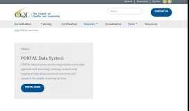 
							         PORTAL: The CQL Data System | The Council on Quality and ...								  
							    