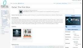 
							         Portal: The First Slice - Portal Wiki								  
							    