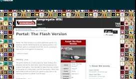 
							         Portal: The Flash Version | Kongregate Wiki | FANDOM powered by ...								  
							    
