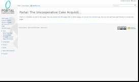 
							         Portal: The Uncooperative Cake Acquistion Game - Portal Wiki								  
							    