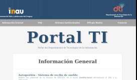
							         Portal TI - Portal del Departamento de Tecnología de la Información								  
							    