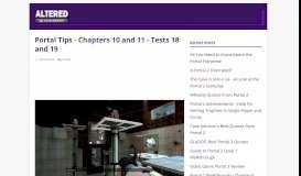 
							         Portal Tips - Chapters 10 and 11 - Tests 18 and 19 - Altered Gamer								  
							    