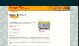
							         Portal to Mars | Phineas and Ferb Wiki | FANDOM powered by Wikia								  
							    