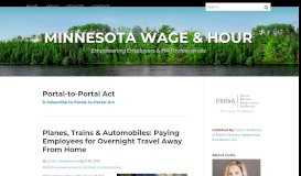 
							         Portal-to-Portal Act | Minnesota Wage & Hour								  
							    