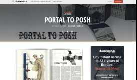 
							         Portal to Posh | Esquire | OCTOBER, 1953 - Esquire Classic								  
							    