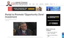 
							         Portal to Promote 'Opportunity Zone' Investment - Inside INdiana ...								  
							    