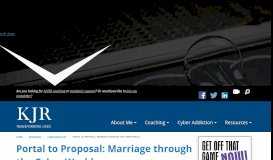 
							         Portal to Proposal: Marriage through the Cyber World | Kevin J. Roberts								  
							    