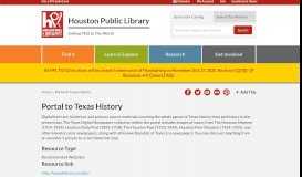 
							         Portal to Texas History | Houston Public Library								  
							    