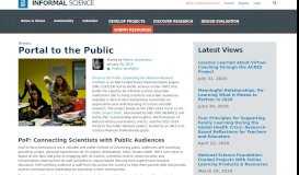 
							         Portal to the Public | InformalScience.org								  
							    