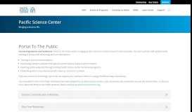 
							         Portal To The Public | Pacific Science Center								  
							    