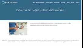 
							         Portal: Top Ten Hottest Medtech Startups of 2018 – Portal Instruments								  
							    