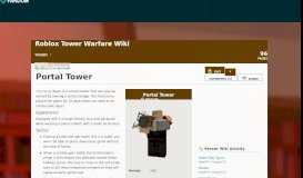 
							         Portal Tower | Tower Warfare Wiki | FANDOM powered by Wikia								  
							    