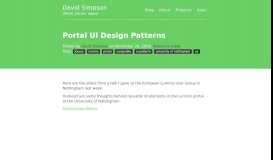 
							         Portal UI Design Patterns – David Simpson – deliver. iterate. repeat.								  
							    