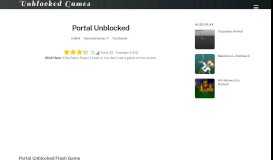 
							         Portal Unblocked Flash Game at School - Unblocked Games								  
							    