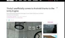 
							         'Portal' unofficially comes to Android thanks to the Unity Engine - The ...								  
							    