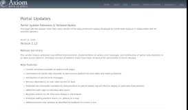 
							         Portal Updates - Axiom Data Science								  
							    