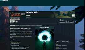 
							         Portal | Valheim Wiki | FANDOM powered by Wikia								  
							    
