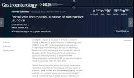 
							         Portal vein thrombosis, a cause of obstructive jaundice ...								  
							    