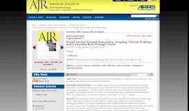 
							         Portal Venous System Aneurysms: Imaging, Clinical Findings ... - AJR								  
							    