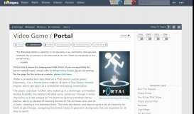 
							         Portal (Video Game) - TV Tropes								  
							    