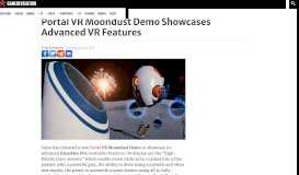 
							         Portal VR Moondust Demo Showcases Advanced VR Features ...								  
							    