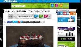 
							         Portal vs Half-Life: The Cake is Real! | eTeknix								  
							    