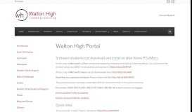 
							         Portal - Walton High								  
							    