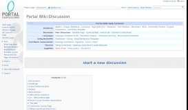 
							         Portal Wiki:Discussion - Portal Wiki								  
							    
