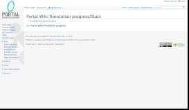 
							         Portal Wiki:Translation progress/Stats - Portal Wiki								  
							    