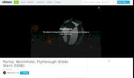 
							         Portal, Wormhole, Flythrough (Eddo Stern 2008) on Vimeo								  
							    