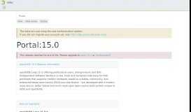 
							         Portal:15.0 - openSUSE Wiki								  
							    