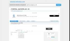 
							         portal.aaykpn.ac.id at WI. Portal Akademik AA-YKPN - Website Informer								  
							    