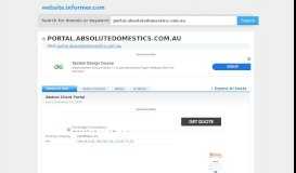 
							         portal.absolutedomestics.com.au at WI. Absolute Domestics Jobs Portal								  
							    