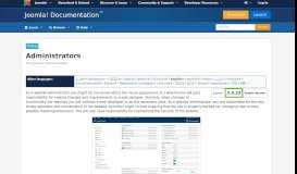 
							         Portal:Administrators - Joomla! Documentation								  
							    