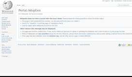 
							         Portal:Adoption - Wikipedia								  
							    