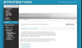 
							         Portal/Advanced Chambers — StrategyWiki, the video game ...								  
							    