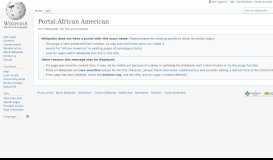 
							         Portal:African American - Wikipedia								  
							    
