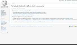 
							         Portal:Alphabet Inc./Selected biography - Wikipedia								  
							    
