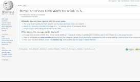
							         Portal:American Civil War/This week in American Civil War ... - Wikipedia								  
							    