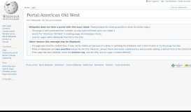 
							         Portal:American Old West - Wikipedia								  
							    