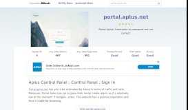 
							         Portal.aplus.net website. Aplus Control Panel : Control Panel : Sign In.								  
							    