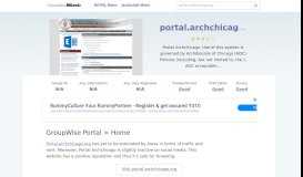 
							         Portal.archchicago.org website. GroupWise Portal > Home.								  
							    