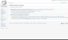
							         Portal:Asian Games - Wikipedia								  
							    