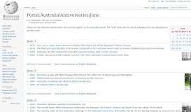 
							         Portal:Australia/Anniversaries/June - Wikipedia								  
							    
