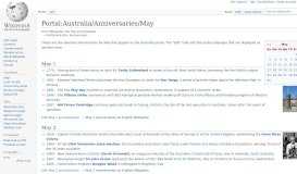 
							         Portal:Australia/Anniversaries/May - Wikipedia								  
							    