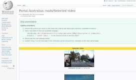
							         Portal:Australian roads/Selected video - Wikipedia								  
							    