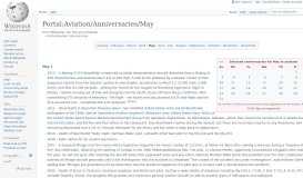 
							         Portal:Aviation/Anniversaries/May - Wikipedia								  
							    