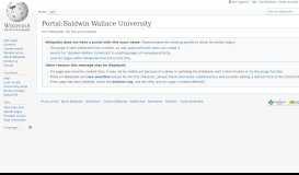 
							         Portal:Baldwin Wallace University - Wikipedia								  
							    