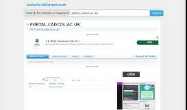 
							         portal.cadcol.ac.uk at Website Informer. Visit Portal Cadcol.								  
							    